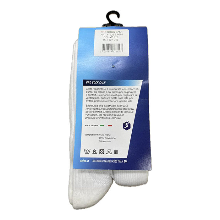Asics-Pro-Sock-Calf-White-Calza-Tempo-Libero