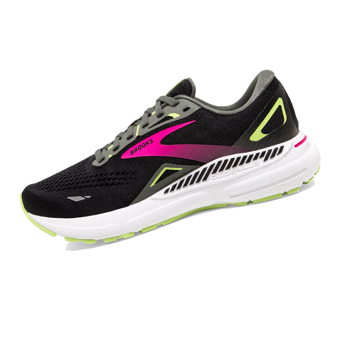 Brooks-Adrenaline-GTS-23-Black-Gunmetal-Sharp-Green-Scarpa-da-Running-Donna