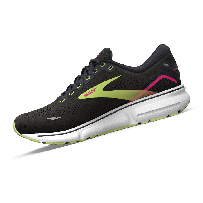 Brooks-Ghost-15-Black-Ebony-Sharp-Green-Scarpa-da-Running-Donna