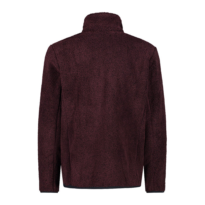 CMP-Man-Jacket-Melange-Highloft-Burgundy-Antracite-Giacca-in-Pile-Uomo