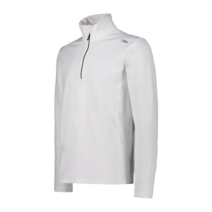 CMP-Man-Sweat-Grid-Tech-Bianco-B.-Blue-Pile-Lupetto-da-Uomo