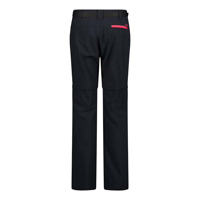 CMP-Pantalone-Stretch-Zip-Off-Antracite-Fragola-Pantalone-da-Trekking-Donna