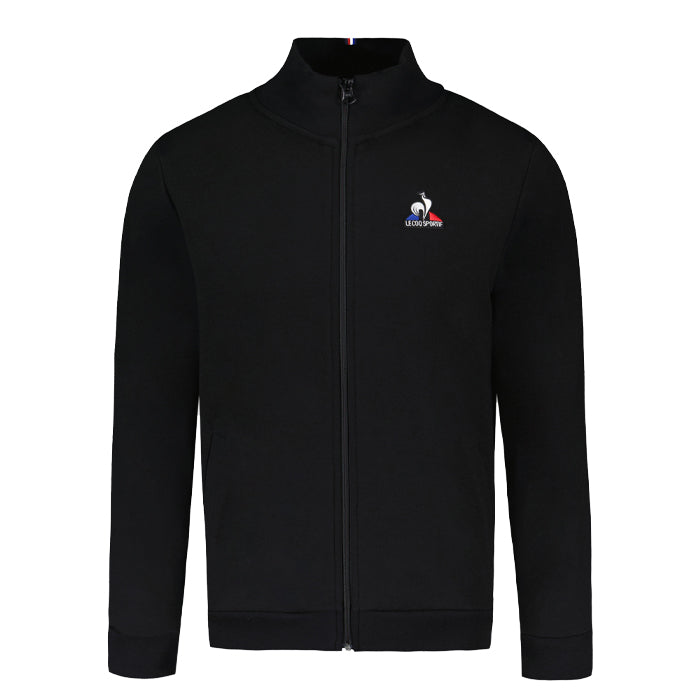 Essential-Full-Zip-Sweat-N-4-Le-Coq-Sportif-Black-Abbigliamento-Tempo-Libero-Uomo