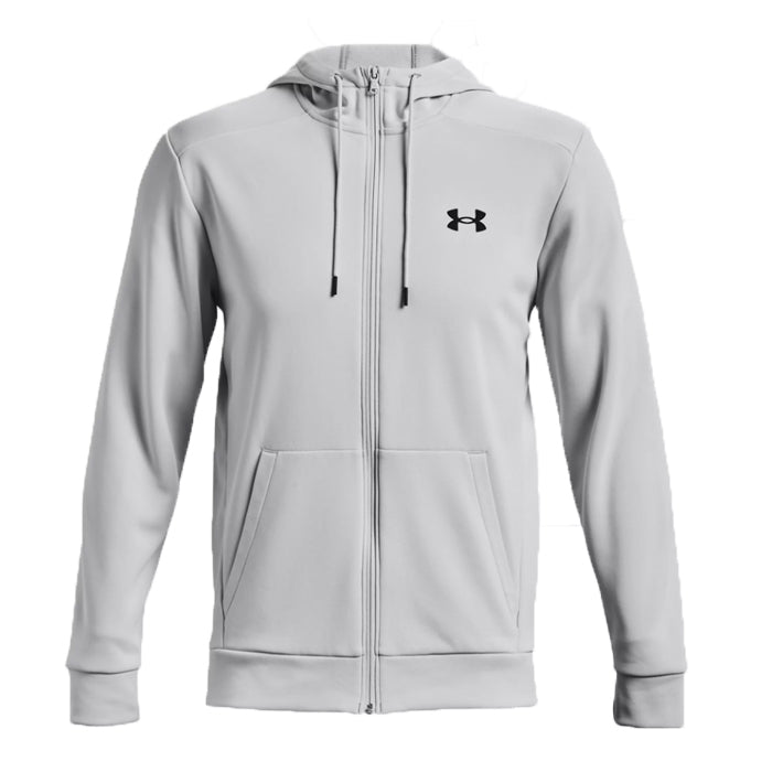 Fleece-FZ-Hoodie-Under-Armour-Halo-Gray-Abbigliamento-Tempo-Libero-Uomo