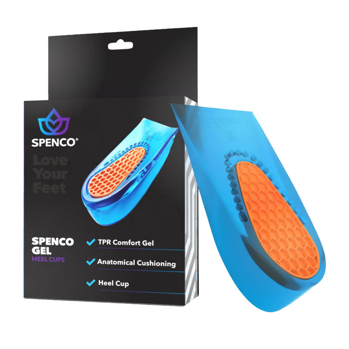 Gel-Heel-Cups-Spenco-Orange-Blue-Coppe-Per-Tallone-Unisex