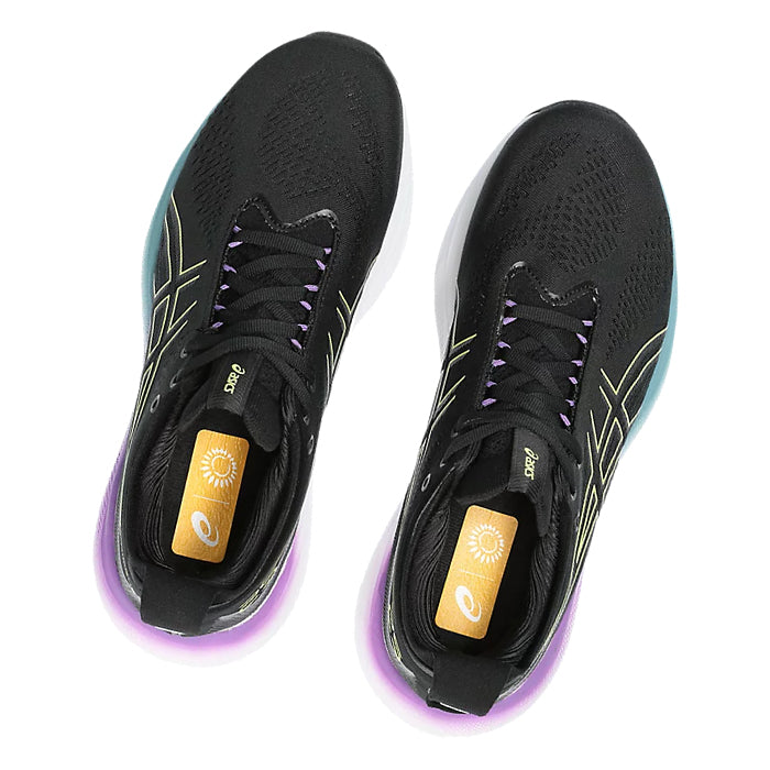 Gel-Nimbus-25-Black-Glow-Yellow-Scarpa-da-Running-Donna-Asics