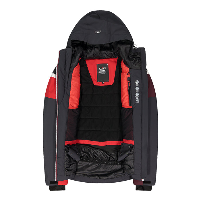 Giacca-da-Sci-Uomo-Man-Jacket-Fix-Hood-Twill-CMP-Antracite