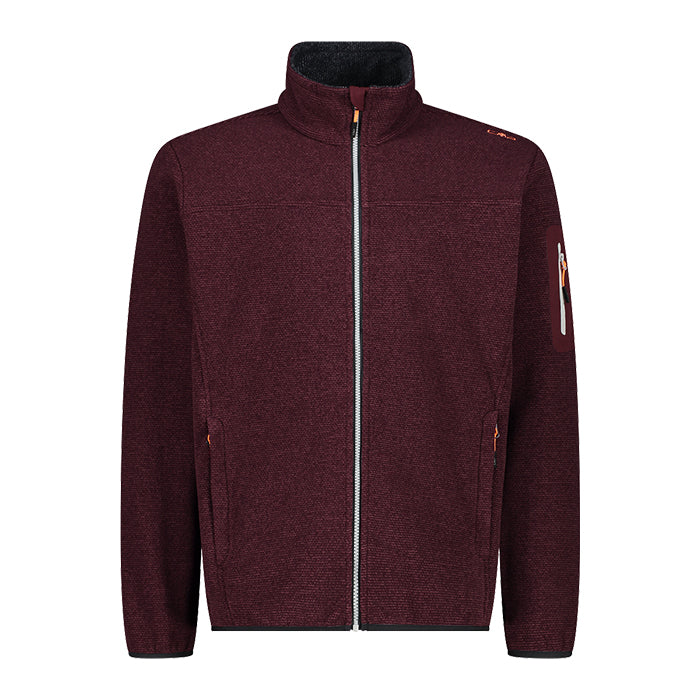 Man-Jacket-Knit-Tech-Jacquard-CMP-Burgundy-Giacca-in-Pile-Uomo
