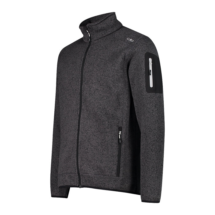 Man-Jacket-Knitted-Nero-Glacier-Giacca-in-Pile-Uomo-CMP