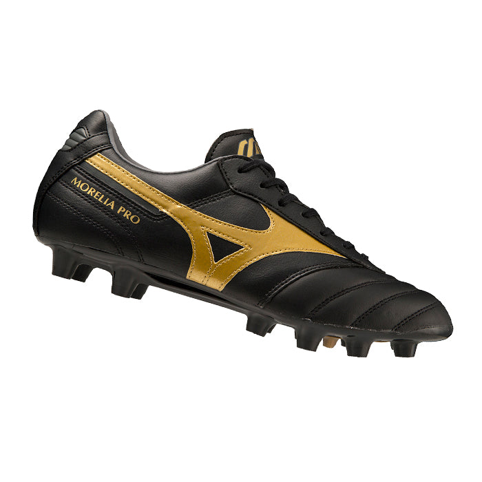 Mizuno-Morelia-II-Pro-Nero-Oro-Scarpa-da-Calcio-Uomo