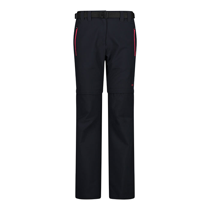 Pantalone-Stretch-Zip-Off-CMP-Antracite-Fragola-Pantalone-da-Trekking-Donna