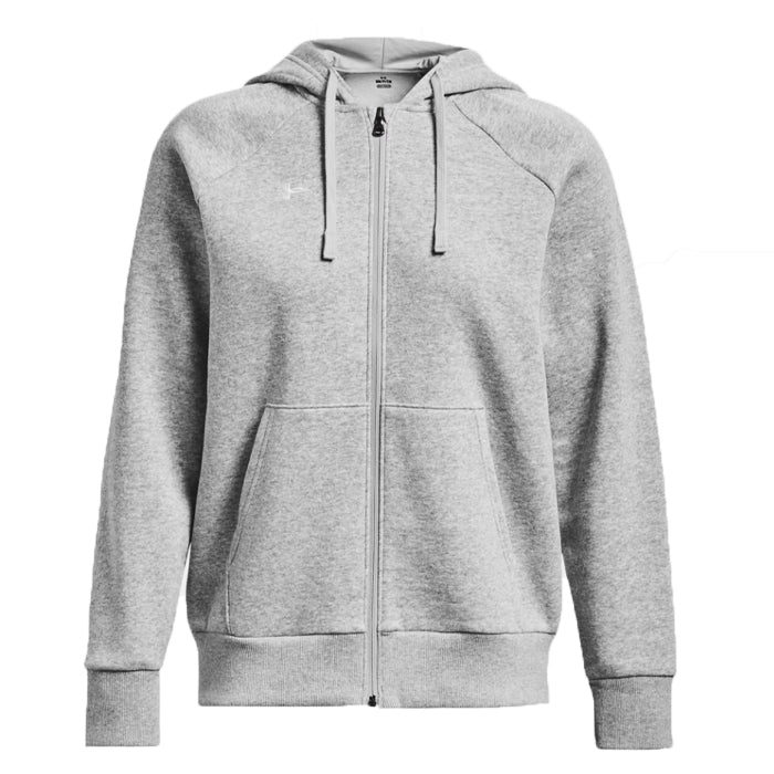 Rival-Fleece-FZ-Hoodie-Under-Armour-Gray-Light-Heather-Abbigliamento-Tempo-Libero-Donna