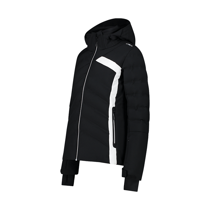 Woman-Jacket-Zip-Hood-Black-White-CMP-Giacca-da-Scii-Donna-33W0676-U901