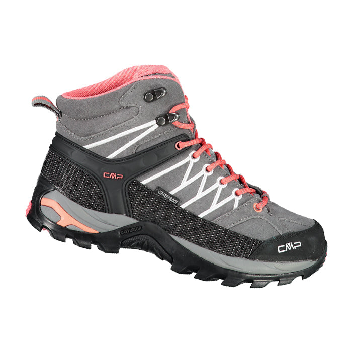 CMP-Scarponi-CMP-Rigel-Mid-WP-WMN-Trekking-Shoe-Grey-Corallo-Scarpa-da-Trekking-alta-Donna