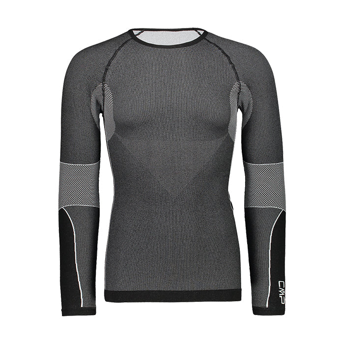 CMP Maglia Termica Base Layer Seamless CMP Nero/Grigio Intimo Termico Uomo 3Y97800