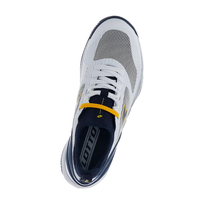 Mirage-200-CLY-Lotto-Clay-Mirage-All-White-Navy-Blue-Saffron-Scarpa-da-Tennis-Uomo