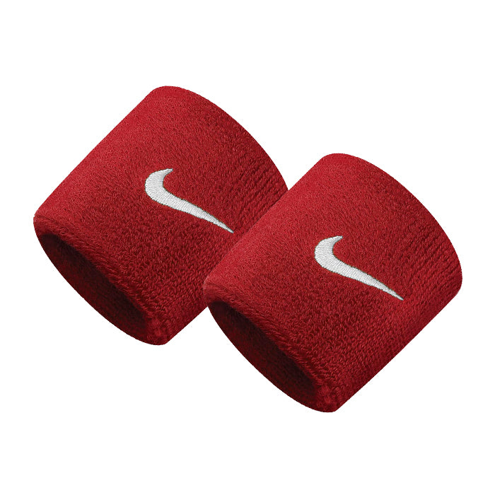Polsini-Tennis-Nike-Swoosh-Wristbands-Red-White-Accessori-Tennis
