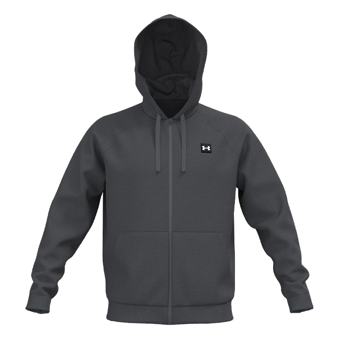 Rival-Fleece-FZ-Hoodie-Under-Armour-Grigio-Scuro-Felpa-Tempo-Libero-Uomo