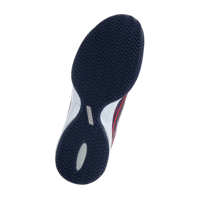 Scarpa-da-Tennis-Uomo-Lotto-Mirage-300-CLY-Clay-Mirage-Navy-Blue-All-White-Red-Poppy