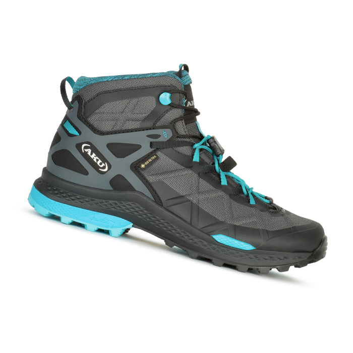 Scarponi-Aku-Donna-Aku-Rocket-Mid-DFS-GTX-Black-Turquoise-Scarpa-da-Trekking-alta-Donna