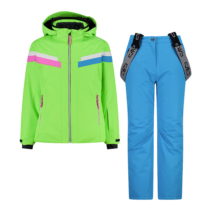 Set-Sci-Giacca-e-Pantalone-CMP-Verde-Azzurro-Completo-da-Sci-Bambino