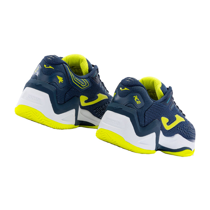 T.-Ace-Men-2203-Joma-Mizuno-Joma-Tennis-Scarpe-Navy-Lemon-Fluor-Scarpa-da-Tennis-Uomo