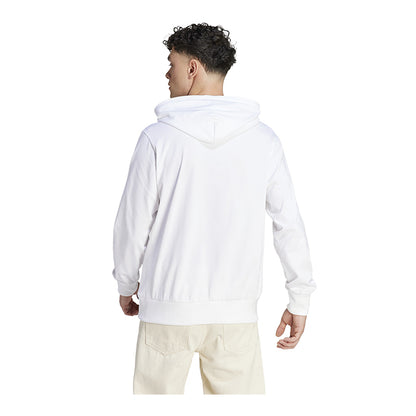 Adidas-Essential-Logo-Hoodie-Abbigliamento-Tempo-Libero-Uomo-White