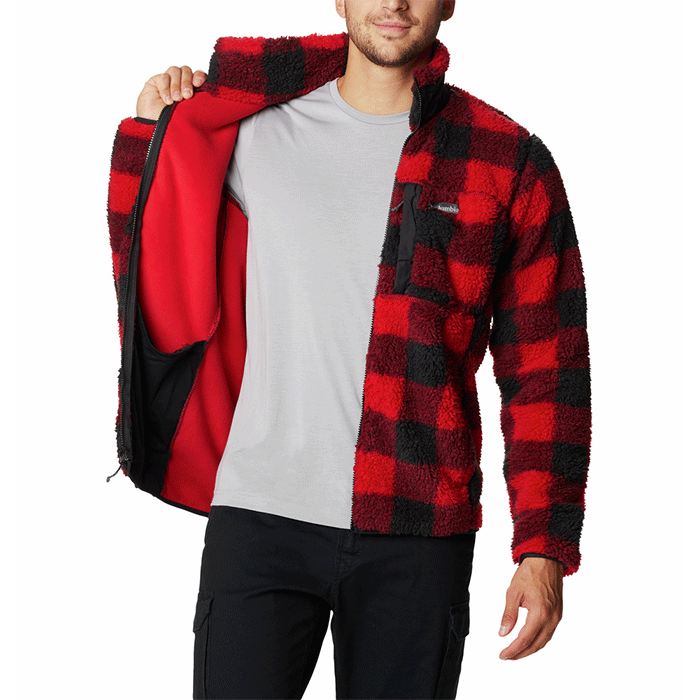 Columbia-Pile-Mountain-Red-Check-Uomo-Winter-Pass_-Print-Fleece-Full-Zip-1866565613