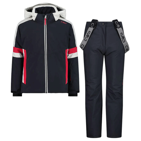 Completo-Sci-Bambina-redbiancoGrigio-Kid-Set-Jacket-and-Pant-CMP-35W0335-U423