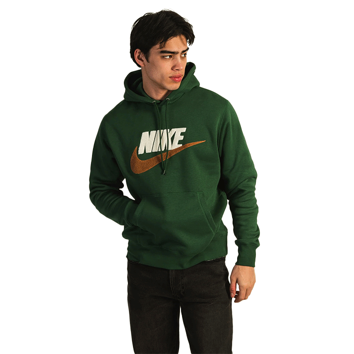 Felpa-con-cappuccio-Uomo-Nike-club-fleece-Verdone-FN3104-323