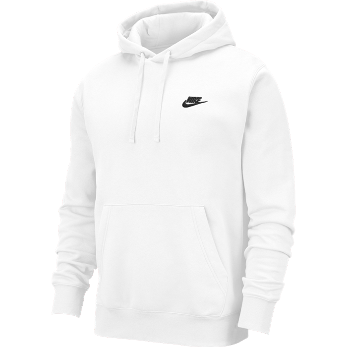 Felpa-con-cappuccio-Uomo-Nike-club-fleece-White-BV2654-100