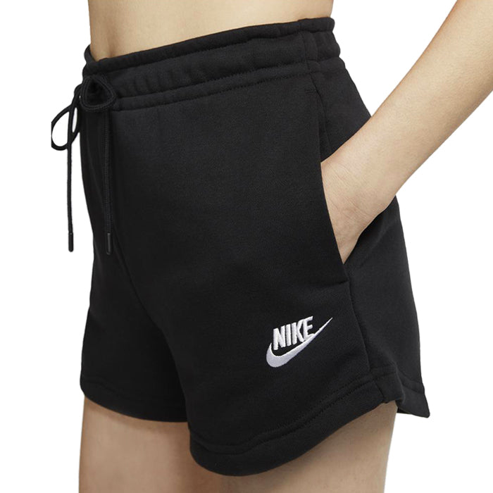 Nike-Sportswear-Essential-Flc-Hr-Short-Ft-Black_White-Tempo-Libero-Donna