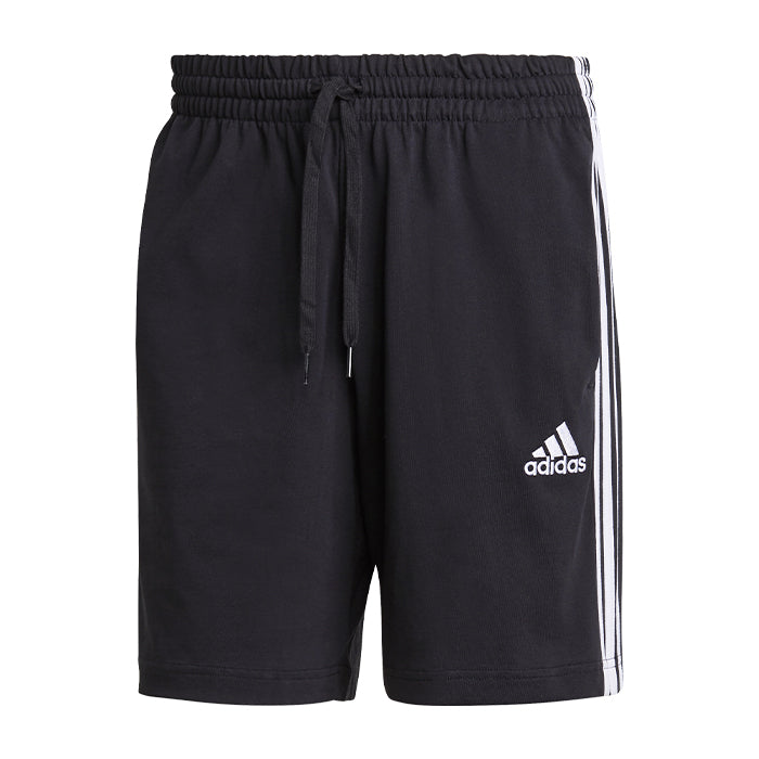Pantaloncini-Adidas-Uomo-Adidas-Aeroready-Essentials-Single-Jersey-3-Stripes-Shorts-Black-White-Abbigliamento-Tempo-Libero-Uomo