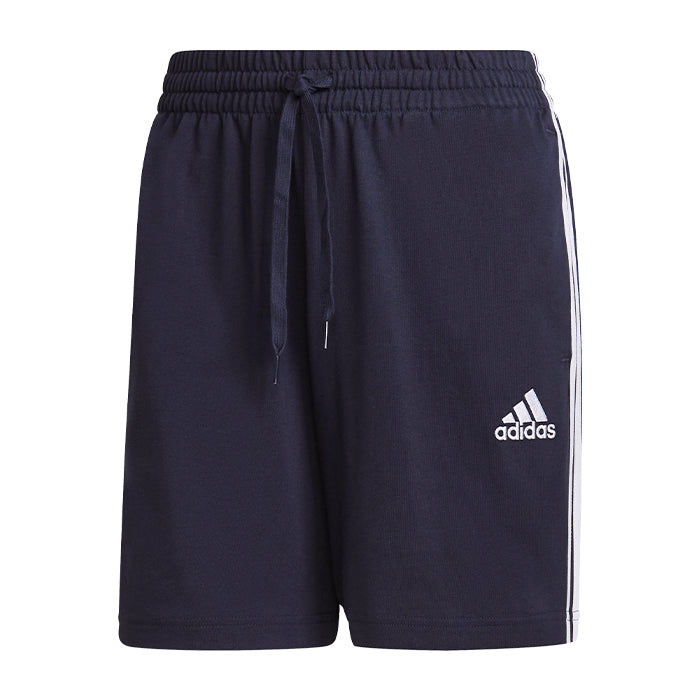 Pantaloncini-Adidas-Uomo-con-tasche-Adidas-Aeroready-Essentials-Single-Jersey-3-Stripes-Shorts-Blue-White-Abbigliamento-Tempo-Libero-Uomo