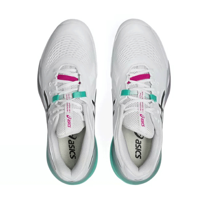 Scarpe-da-Tennis-Asics-Gel-Resolution-X-Clay-WhiteAurora-Green-Uomo-1041A485-103