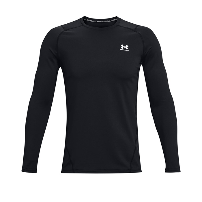 UA-CG-ARMOUR-FITTED-CREW-Under-Armour-Black-maglia-termica-Uomo-1366068-001