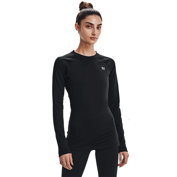 Under-Armour-UA-CG-ARMOUR-FITTED-CREW-Black-maglia-termica-Donna-1368701-001