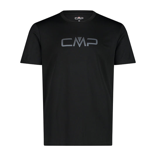 Camiseta de cuello redondo con logo CMP Camiseta de trekking para hombre negra 805638154