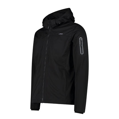 Man Jacket Zip Hood CMP Black/Black Giacca da Trekking Uomo 39A5027 U901