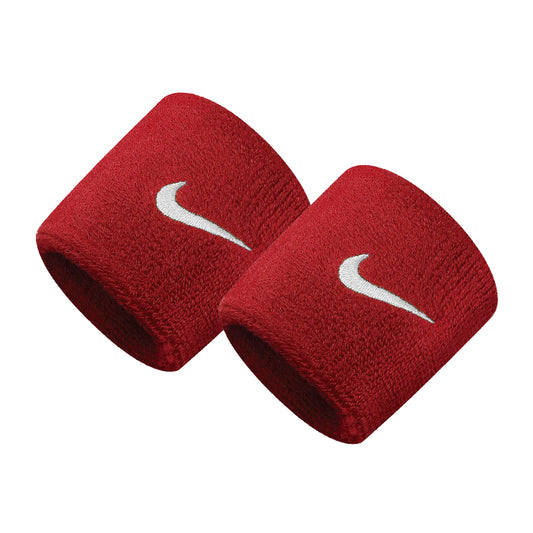 Polsini-Tennis-Nike-Swoosh-Wristbands-Red-White-Accessori-Tennis