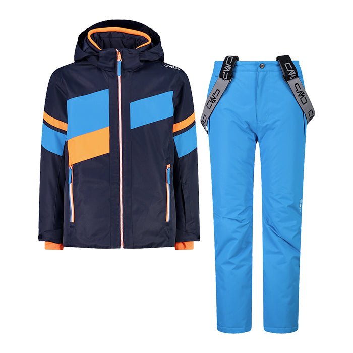 Completo Sci Bambino Giacca e Pantalone CMP Blu Arancio Azzurro Completo da Sci Bambino 8059342213