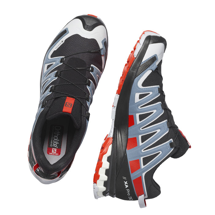 XA-PRO-3D-v8-GTX-Black-Fiery-Red-Faded-Denim-Scarpa-da-Trail-Running-Uomo-Salomon